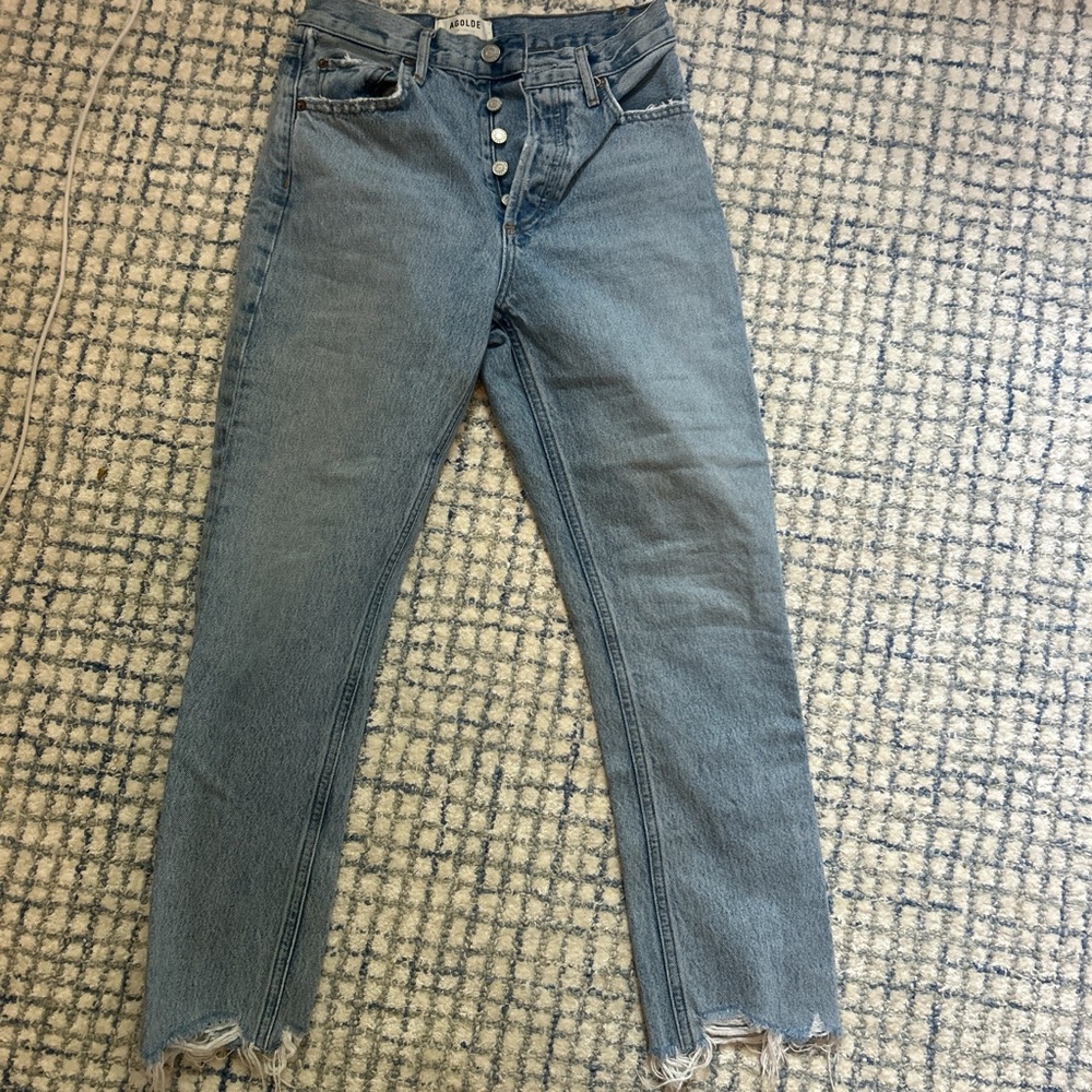 Agolde Light Blue Straight Leg Women's Jeans